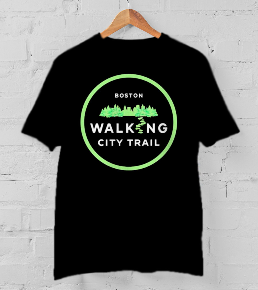 Boston Walking City Trail Miles Howard T-Shirt