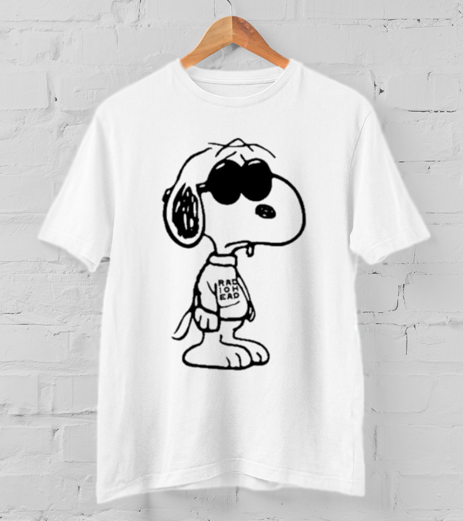 Radiohead Snoopy Peanuts Cool Dark Mode T-Shirt