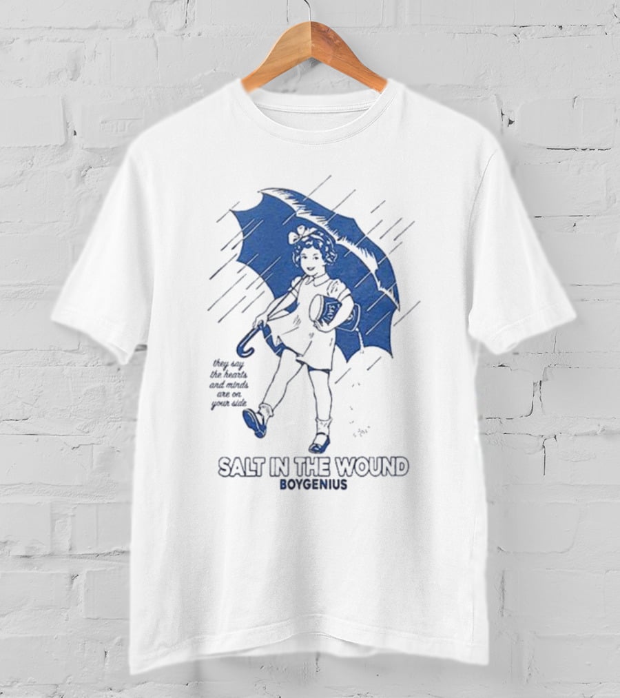 Salt In The Wound Boygenius They Say The Hearts And Minds Are On Your Side Silhouette Umbrella T-Shirt