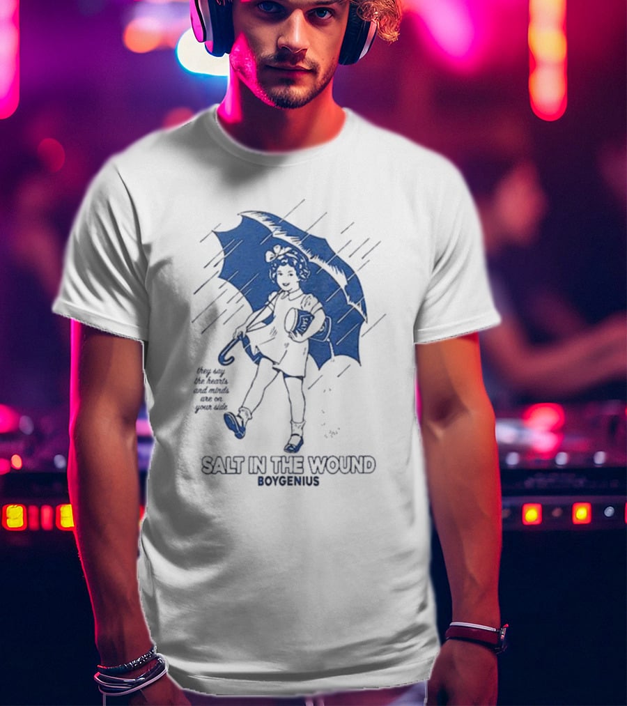 Salt In The Wound Boygenius They Say The Hearts And Minds Are On Your Side Silhouette Umbrella T-Shirt