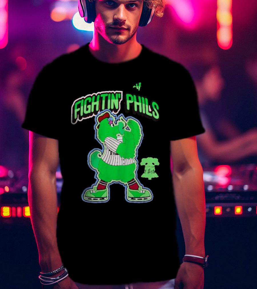 FIGHTIN' PHILS Neon Mascot Art History T-Shirt