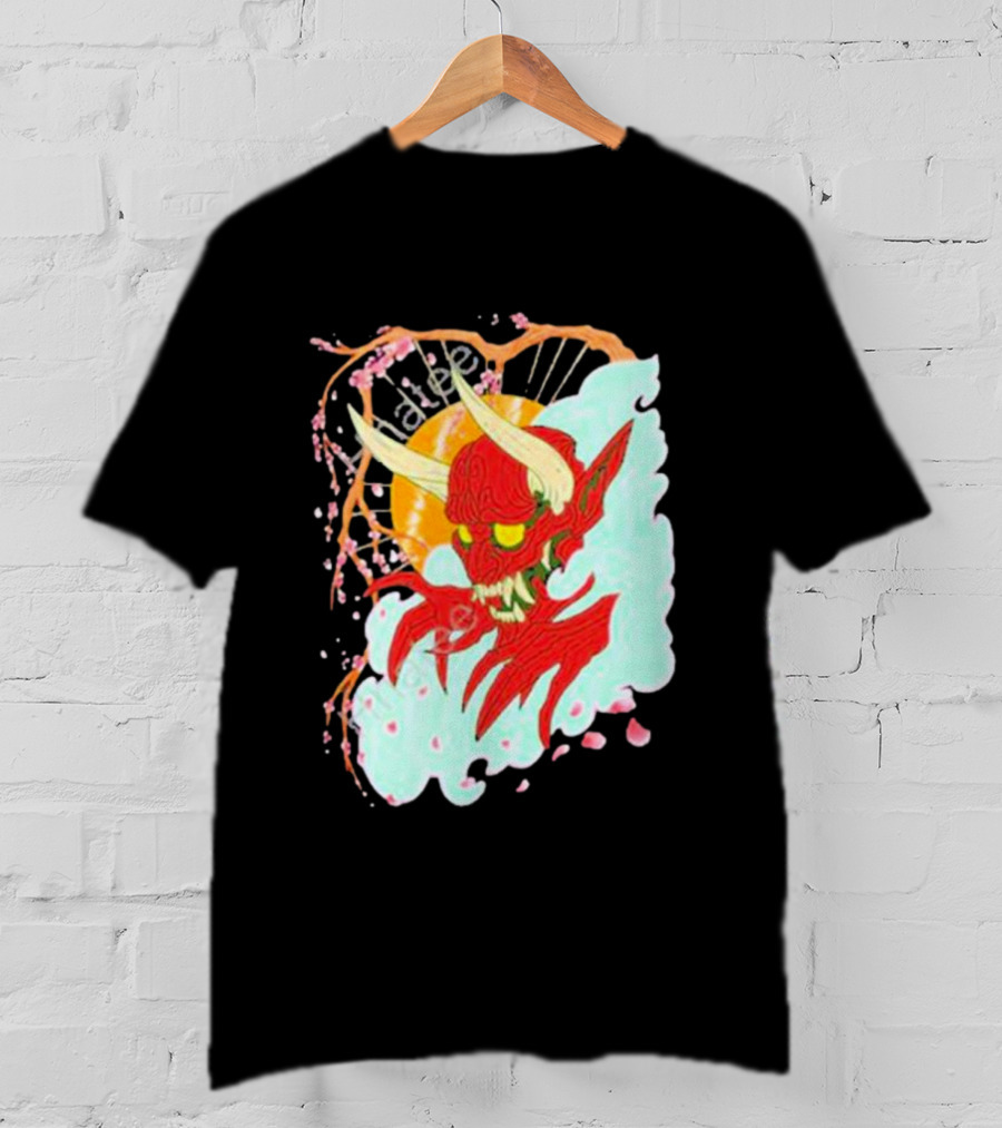 Elvis The Alien Oni Ayylien Clothing Red Demon Mask T-Shirt