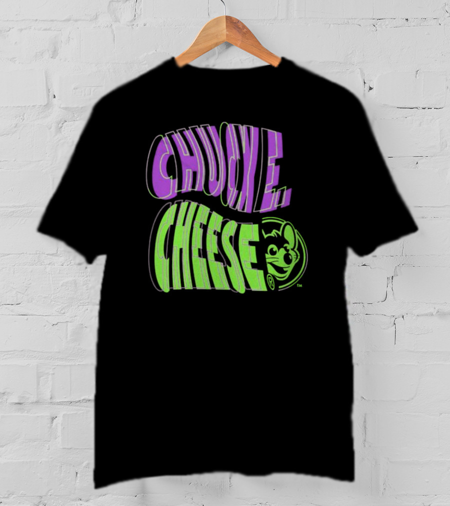 Chuck E. Cheese Spiral Text T-Shirt