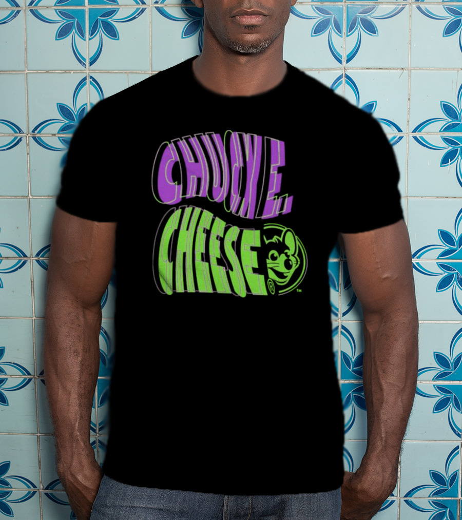 Chuck E. Cheese Spiral Text T-Shirt