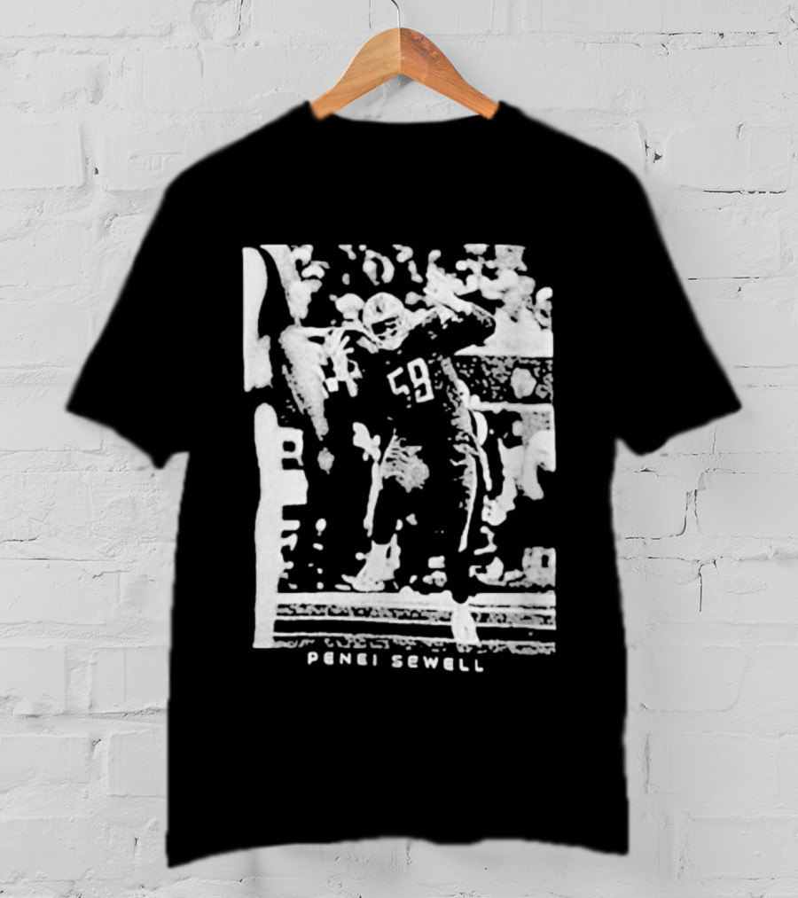 Penei Sewell Detroit Lions Majestic Threads 59 Football Player T-Shirt