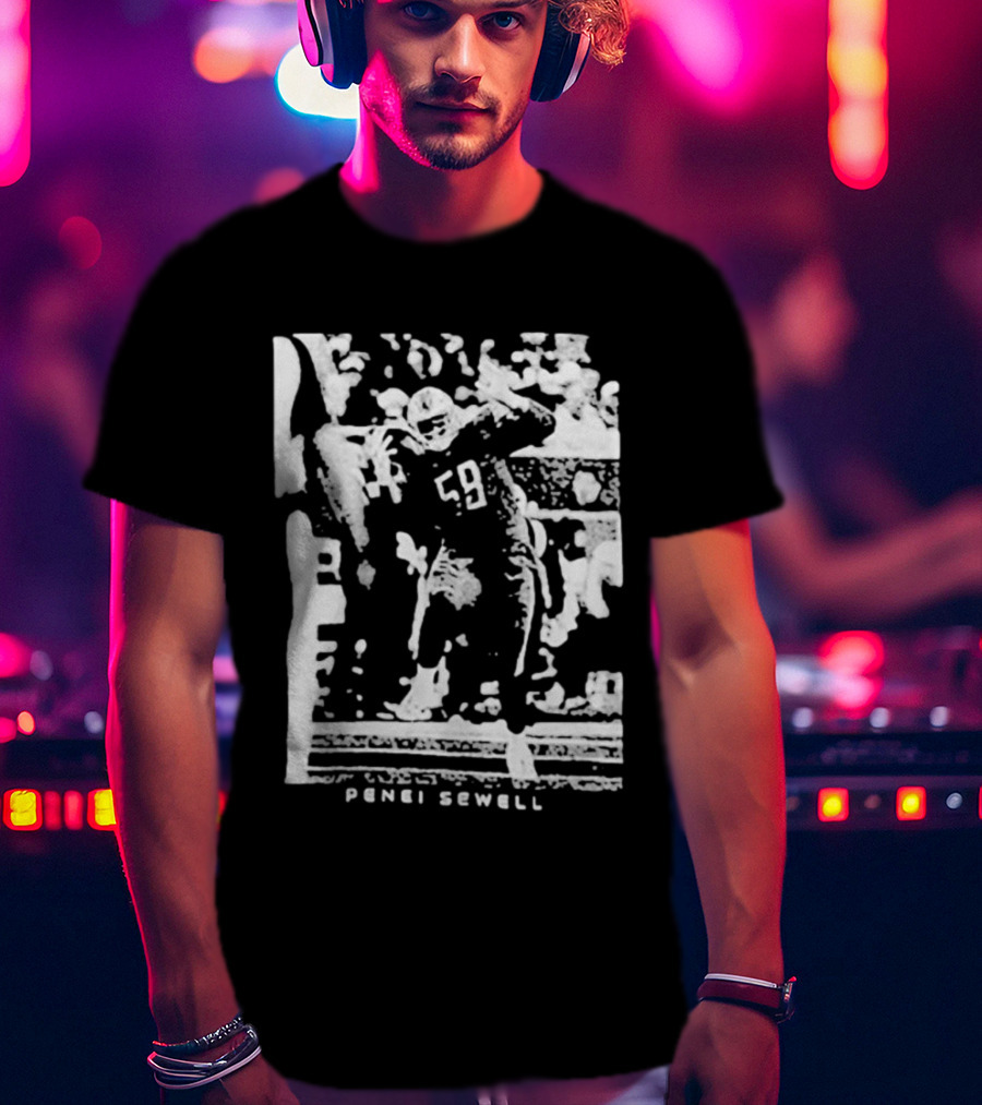 Penei Sewell Detroit Lions Majestic Threads 59 Football Player T-Shirt