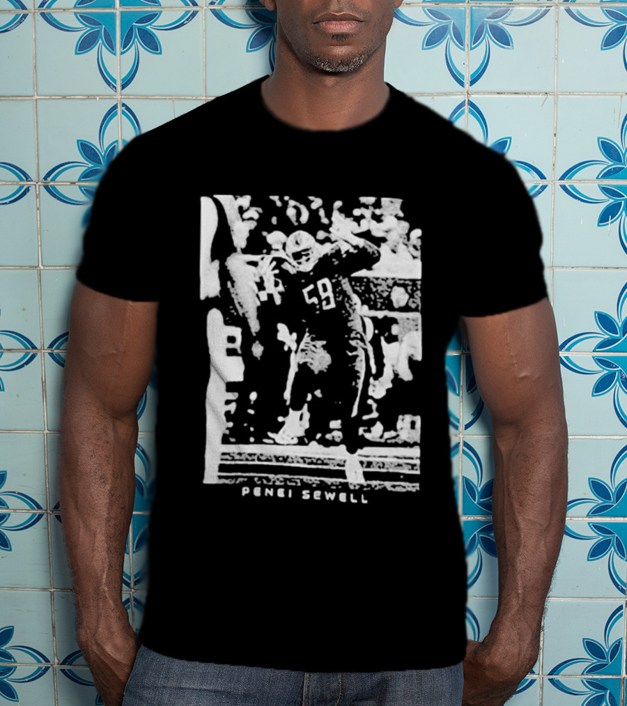 Penei Sewell Detroit Lions Majestic Threads 59 Football Player T-Shirt