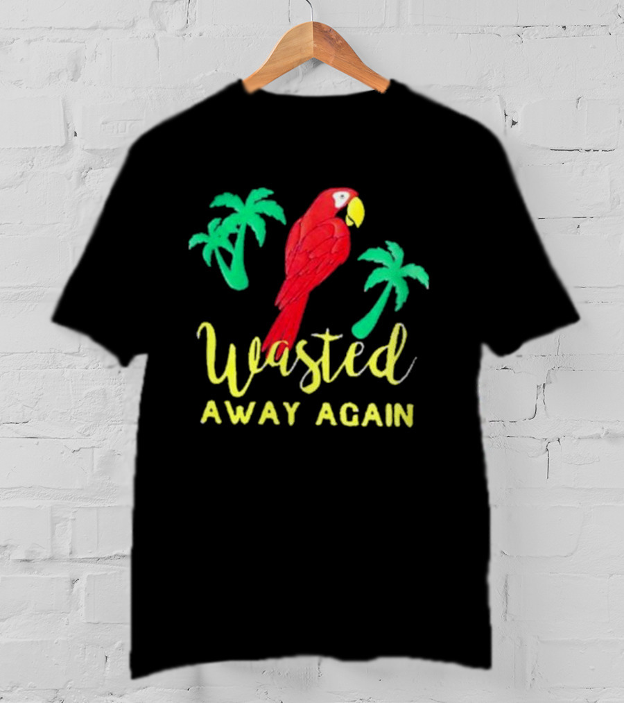 RIP Jimmy Buffett Wasted Away Again Parrot Palm Trees T-Shirt