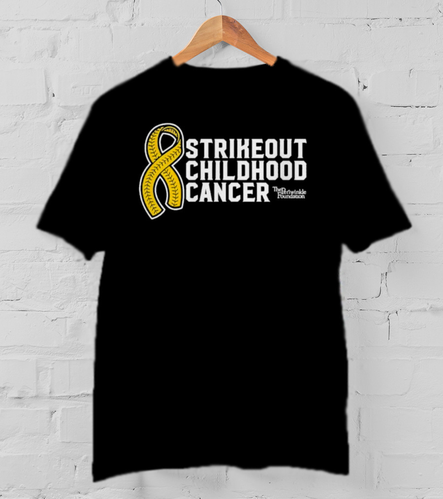 Strikeout Childhood Cancer The Prinkindle Foundation Yellow T-Shirt