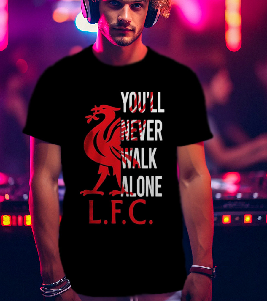 LFC You'll Never Walk Alone Liverpool Football Club Crest T-Shirt