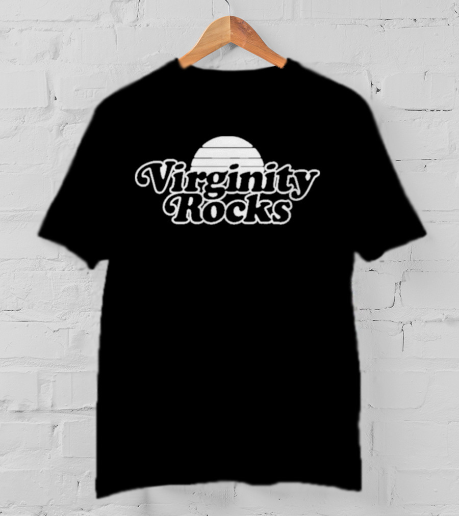 Virginity Rocks Retro Sunset T-Shirt
