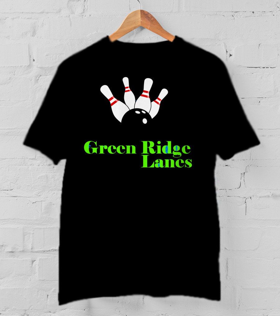Green Ridge Lanes Bowling Alley Strikes And Pins T-Shirt