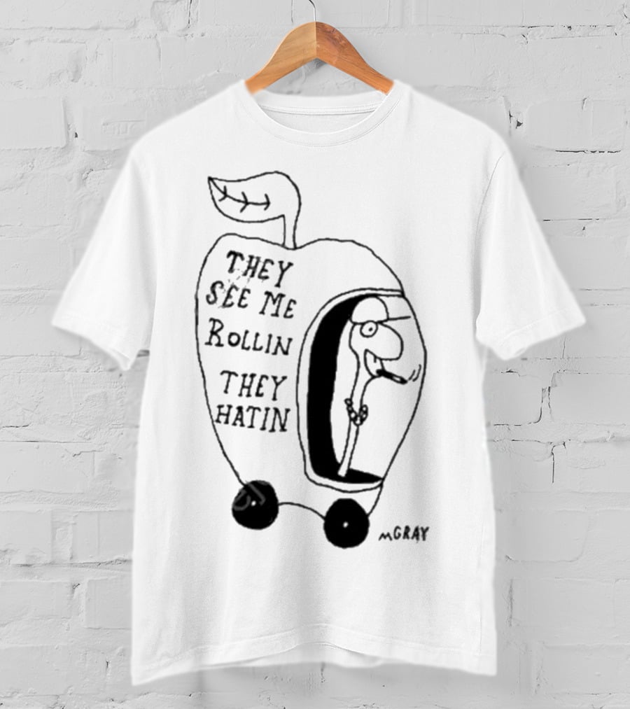 Matt Gray They See Me Rollin They Hatin Apple Scooter Cartoon T-Shirt