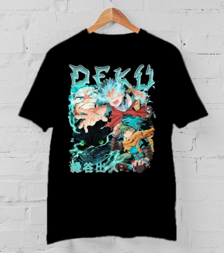 DEKU Midoriya Izuku My Hero Academia Anime Characters Electric Aura Battle Scene T-Shirt