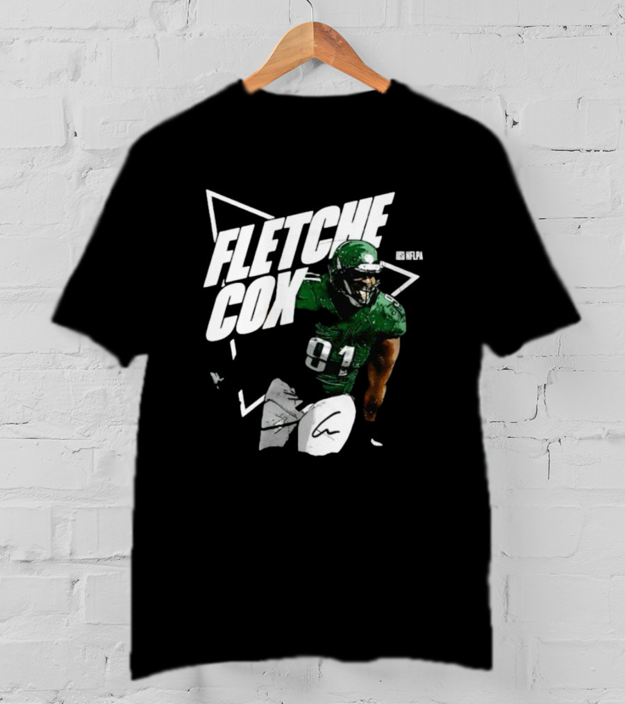NFLPA Fletcher Cox 91 Nick Sirianni Signature T-Shirt