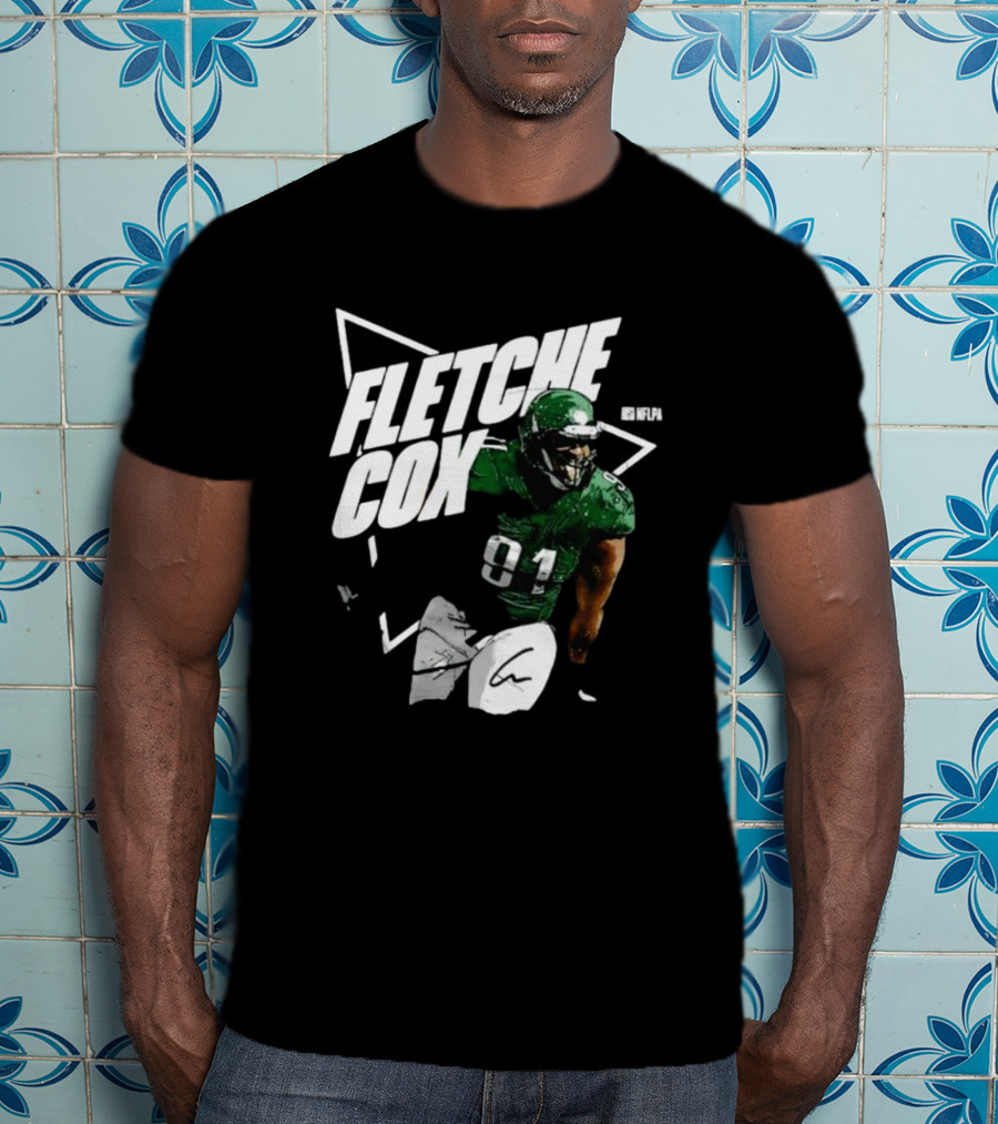 NFLPA Fletcher Cox 91 Nick Sirianni Signature T-Shirt
