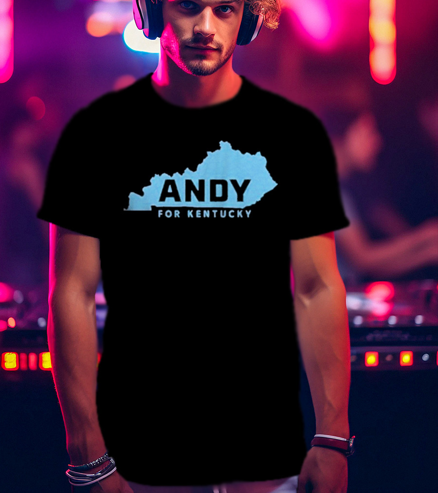 Andy For Kentucky Blue Map Campaign T-Shirt