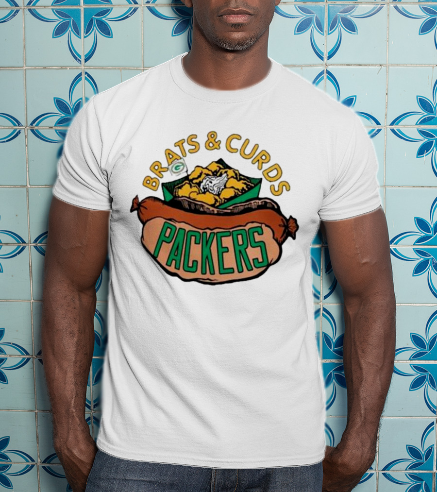 Brats And Curds Packers Sausage And Cheese T-Shirt
