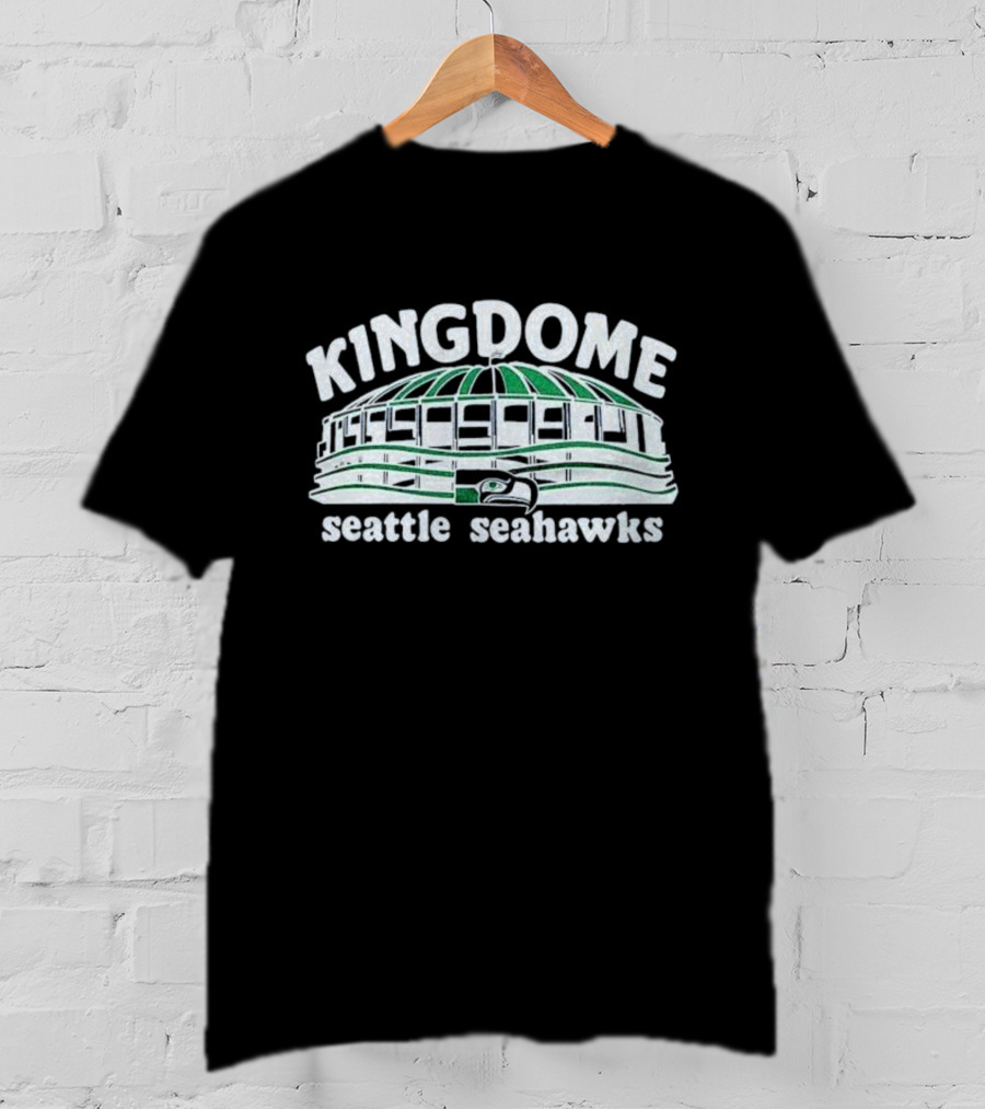 Seattle Seahawks Kingdome Stadium Green And White T-Shirt