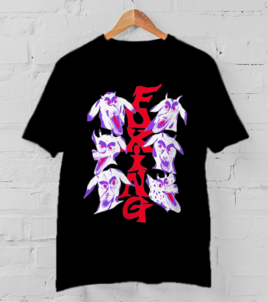 Foxy Devil Dogs Faces Red T-Shirt