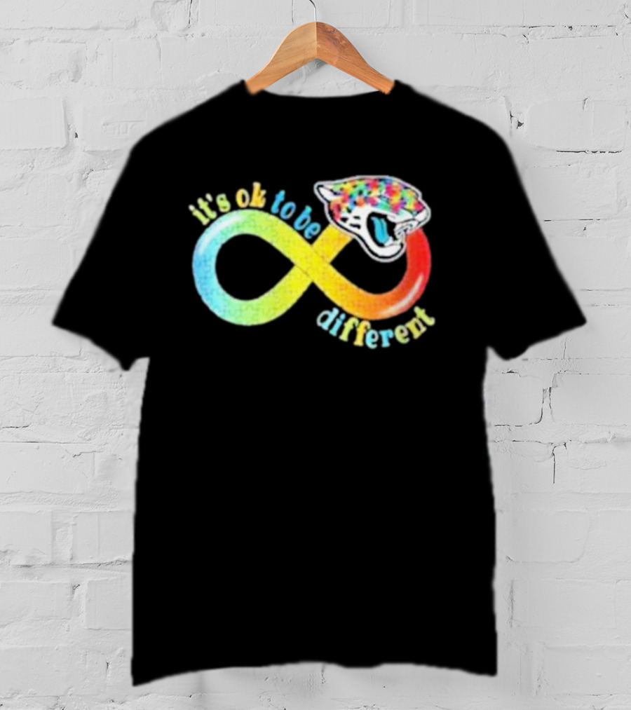 Jacksonville Jaguars It’s Ok To Be Different Autism Infinity T-Shirt