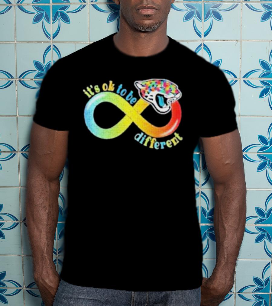 Jacksonville Jaguars It’s Ok To Be Different Autism Infinity T-Shirt