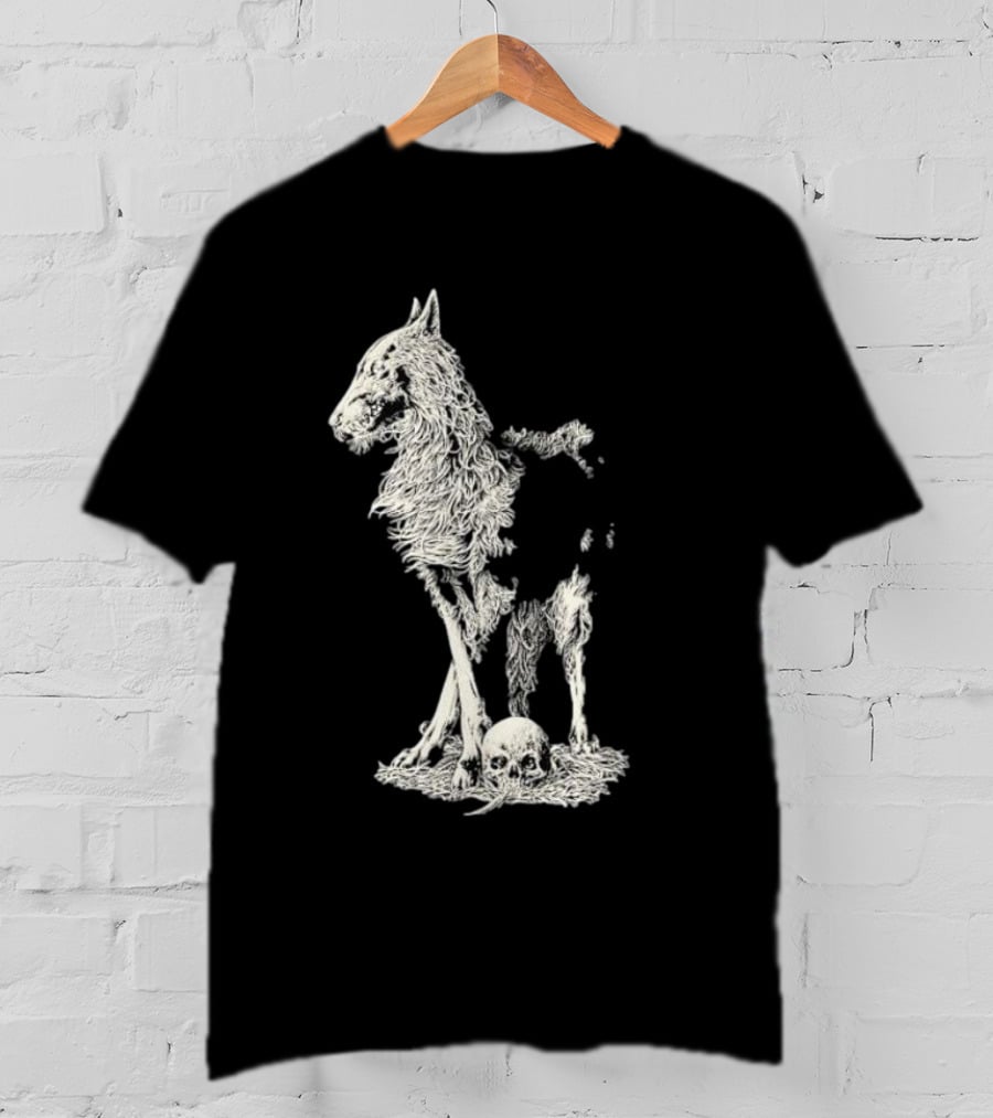 Fajar Allanda Lone Wolf With Skull T-Shirt
