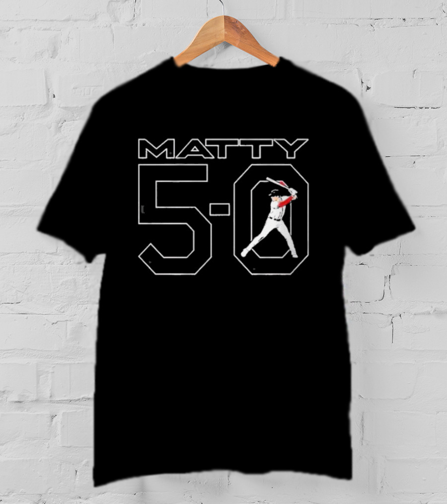 Matty 5-0 Baseball Player Silhouette Matt Olson T-Shirt