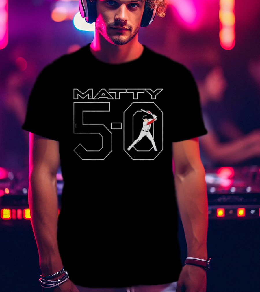 Matty 5-0 Baseball Player Silhouette Matt Olson T-Shirt