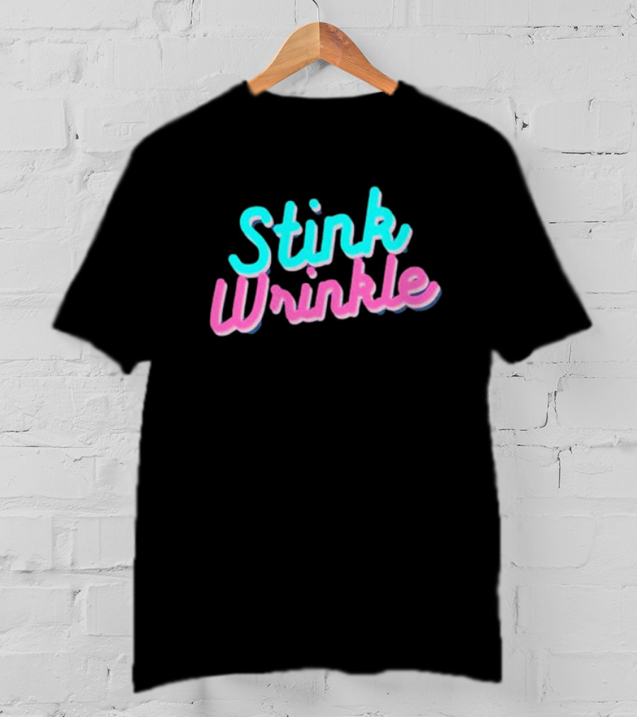 Stink Wrinkle Retro Style Pastel Text T-Shirt