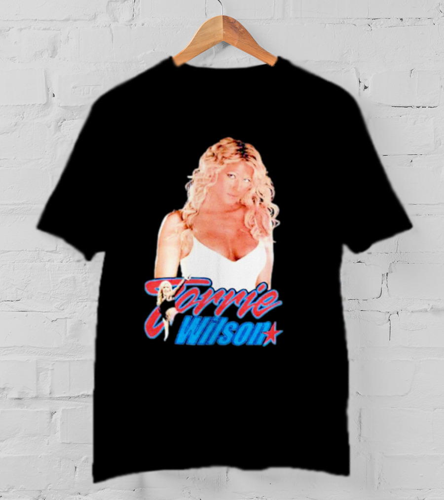 Torrie Wilson Star Text And Photo T-Shirt