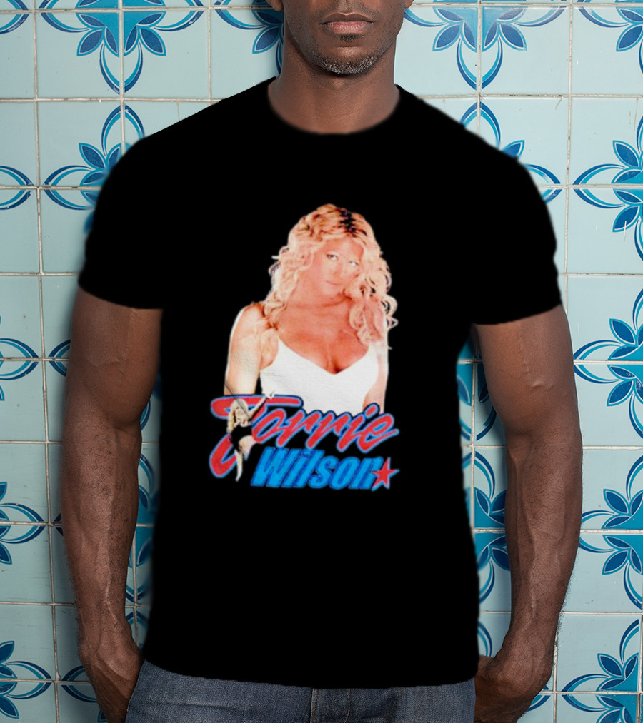 Torrie Wilson Star Text And Photo T-Shirt