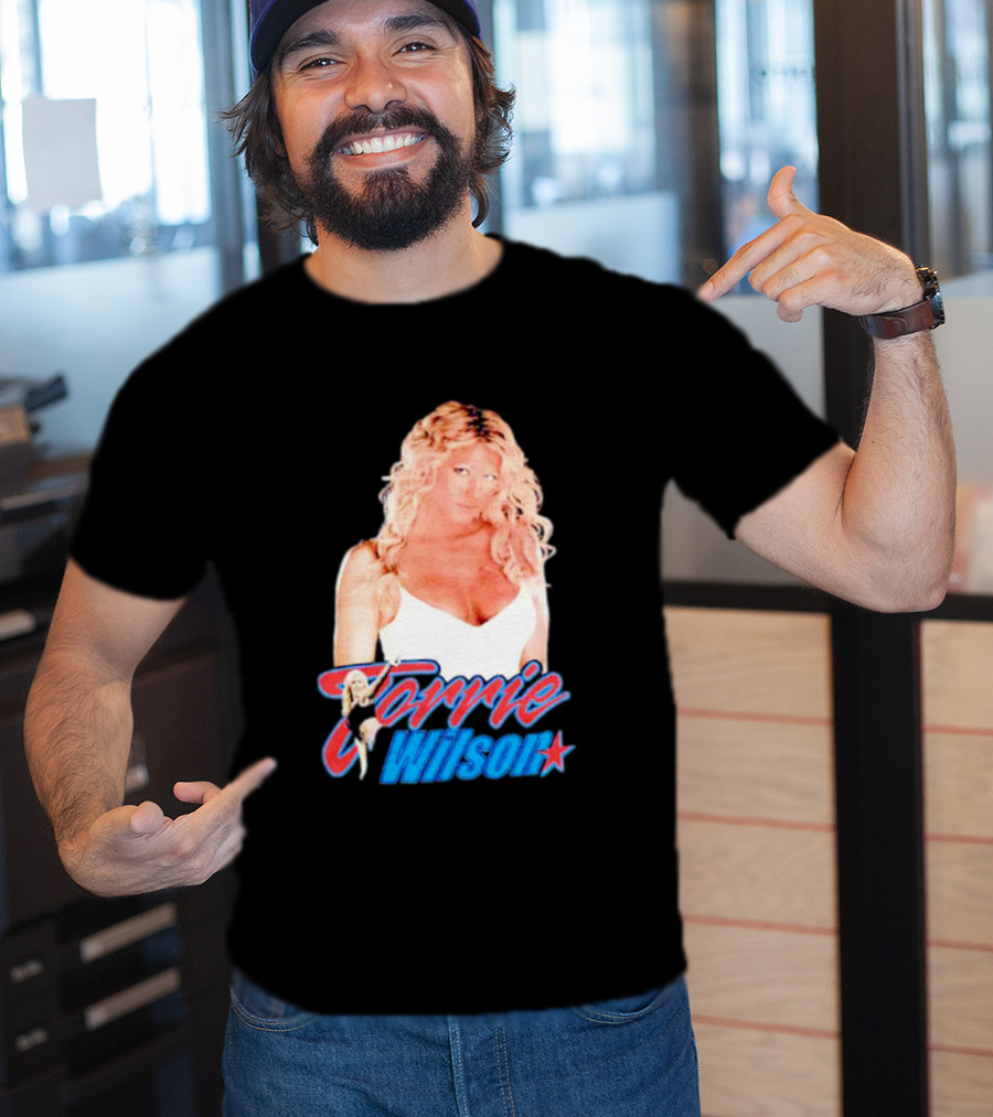 Torrie Wilson Star Text And Photo T-Shirt
