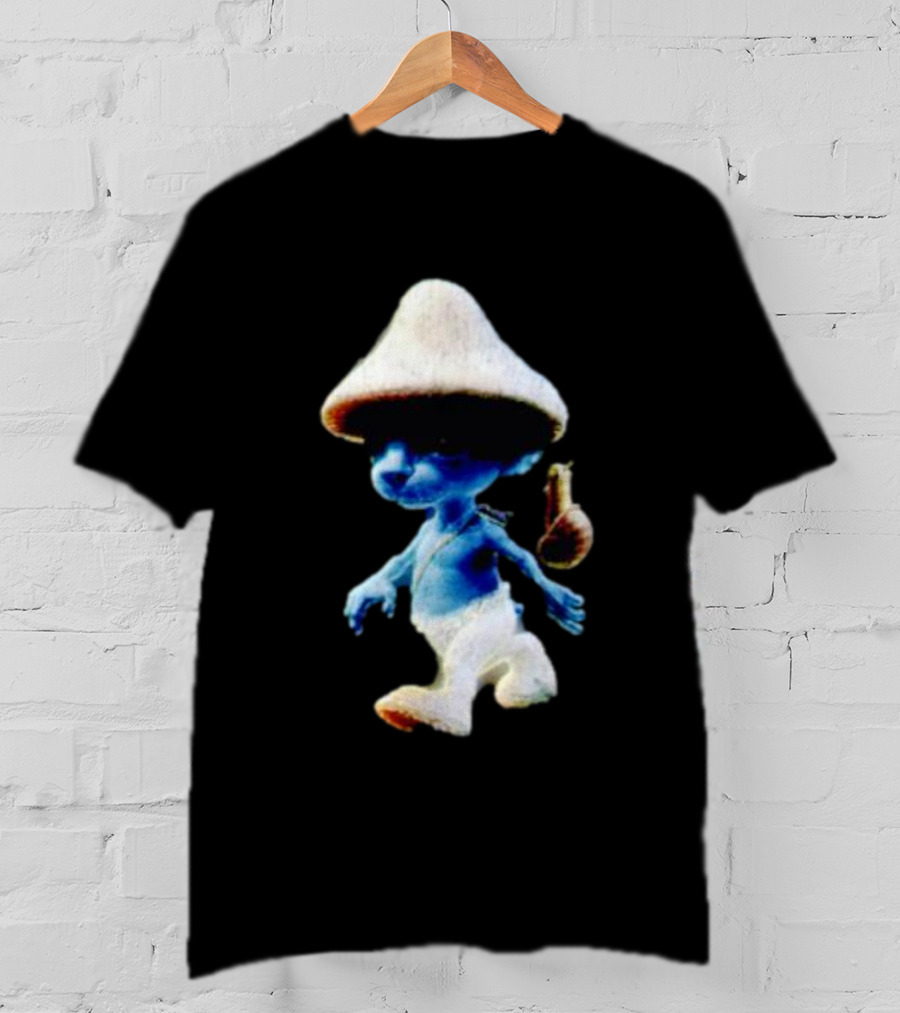 Smurf Cat Funny Mushroom Hat Character T-Shirt