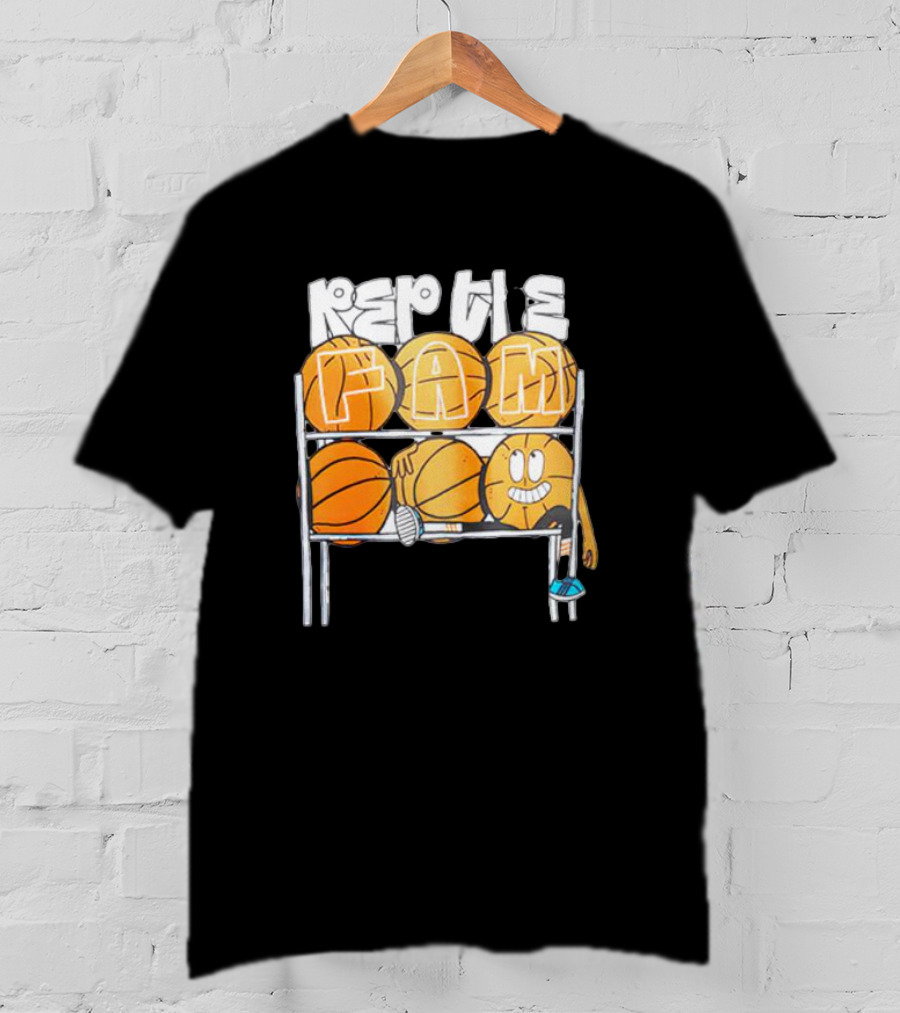 Rep The Fam Volleyball Basketball Balls Cartoon T-Shirt