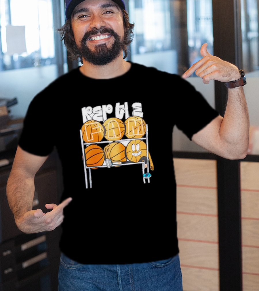 Rep The Fam Volleyball Basketball Balls Cartoon T-Shirt