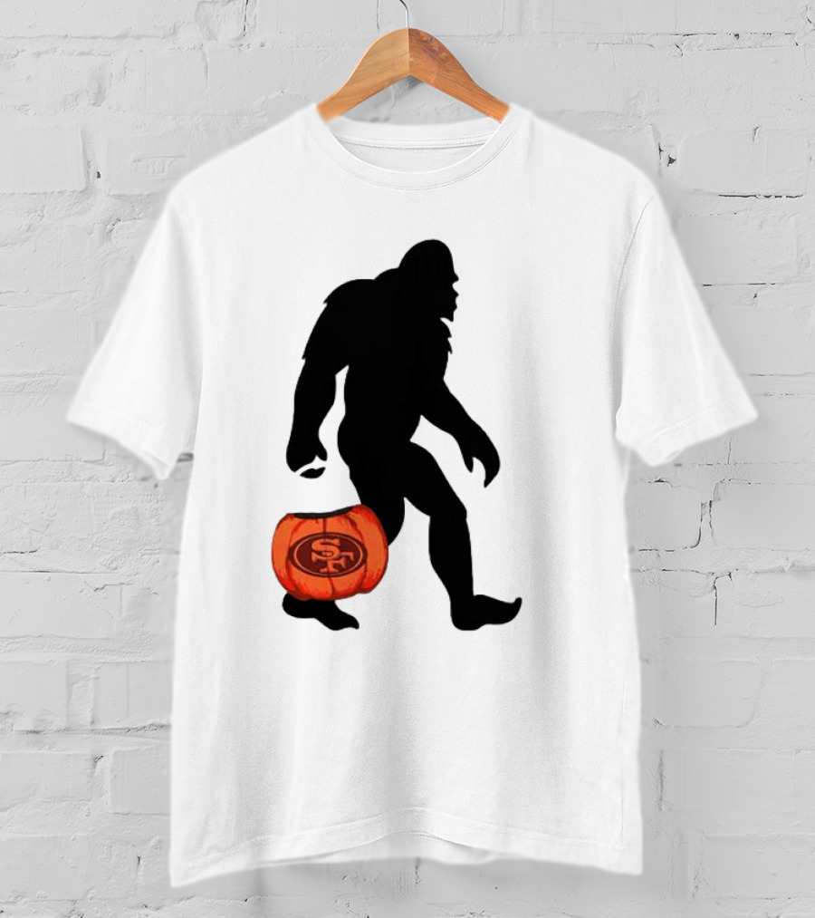 San Francisco 49ers Bigfoot Halloween Pumpkin T-Shirt