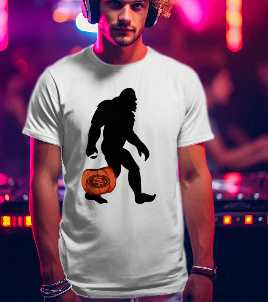 San Francisco 49ers Bigfoot Halloween Pumpkin T-Shirt