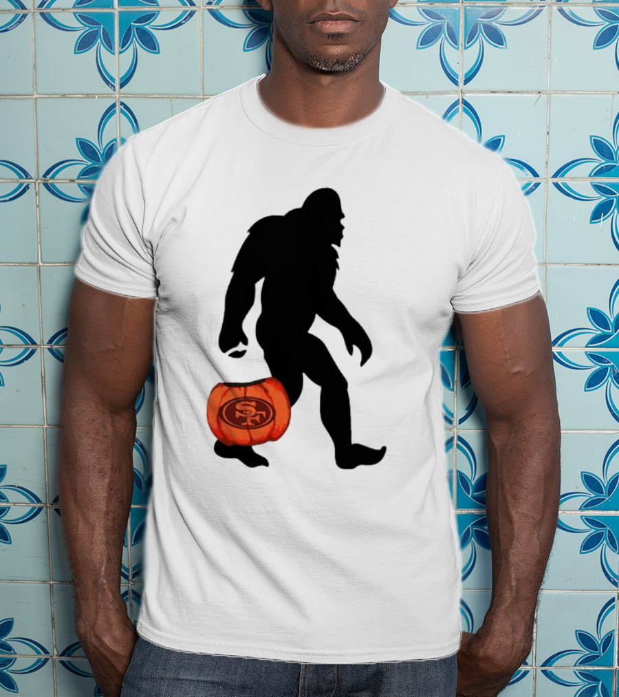 San Francisco 49ers Bigfoot Halloween Pumpkin T-Shirt