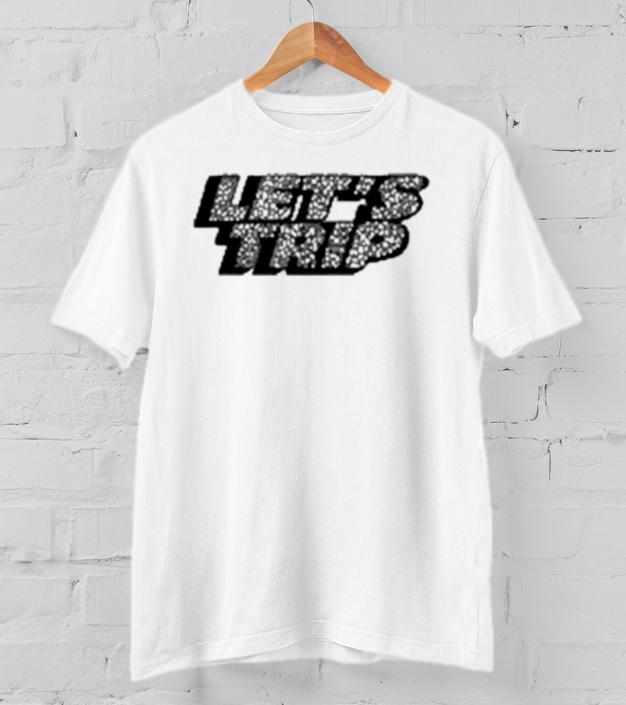 LET’S TRIP Floral Typography T-Shirt