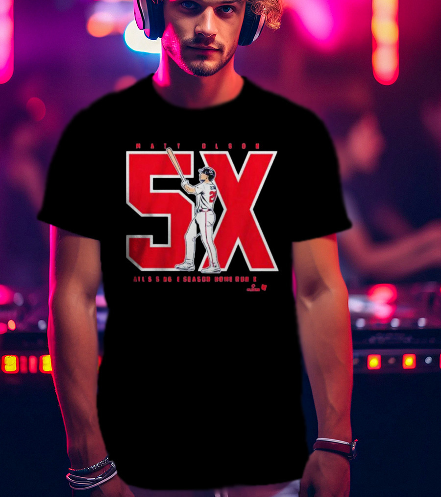 Matt Olson Atlanta 5X Single Season Home Run Record T-Shirt