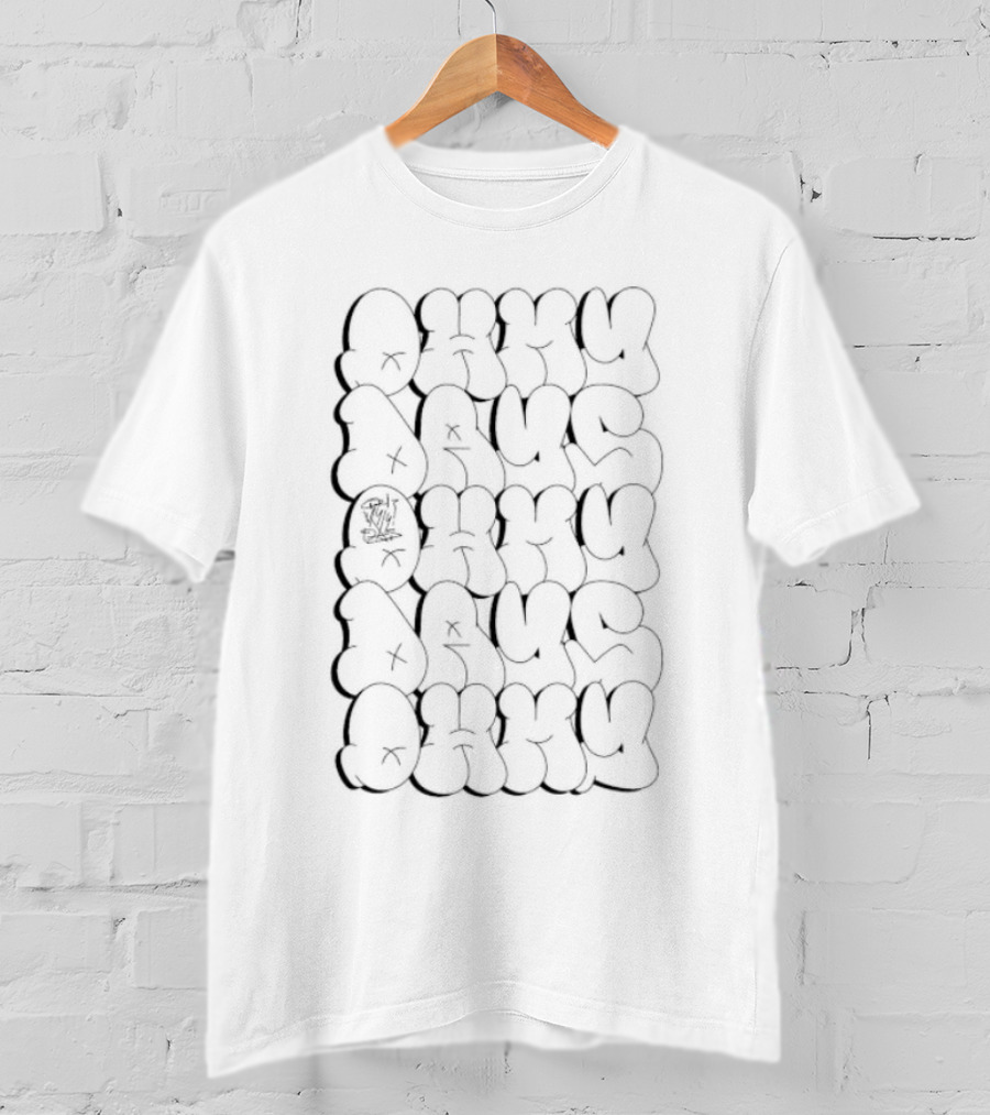 Iam.anka Ohmydays1 Arty Grayscale Bubble Letters T-Shirt