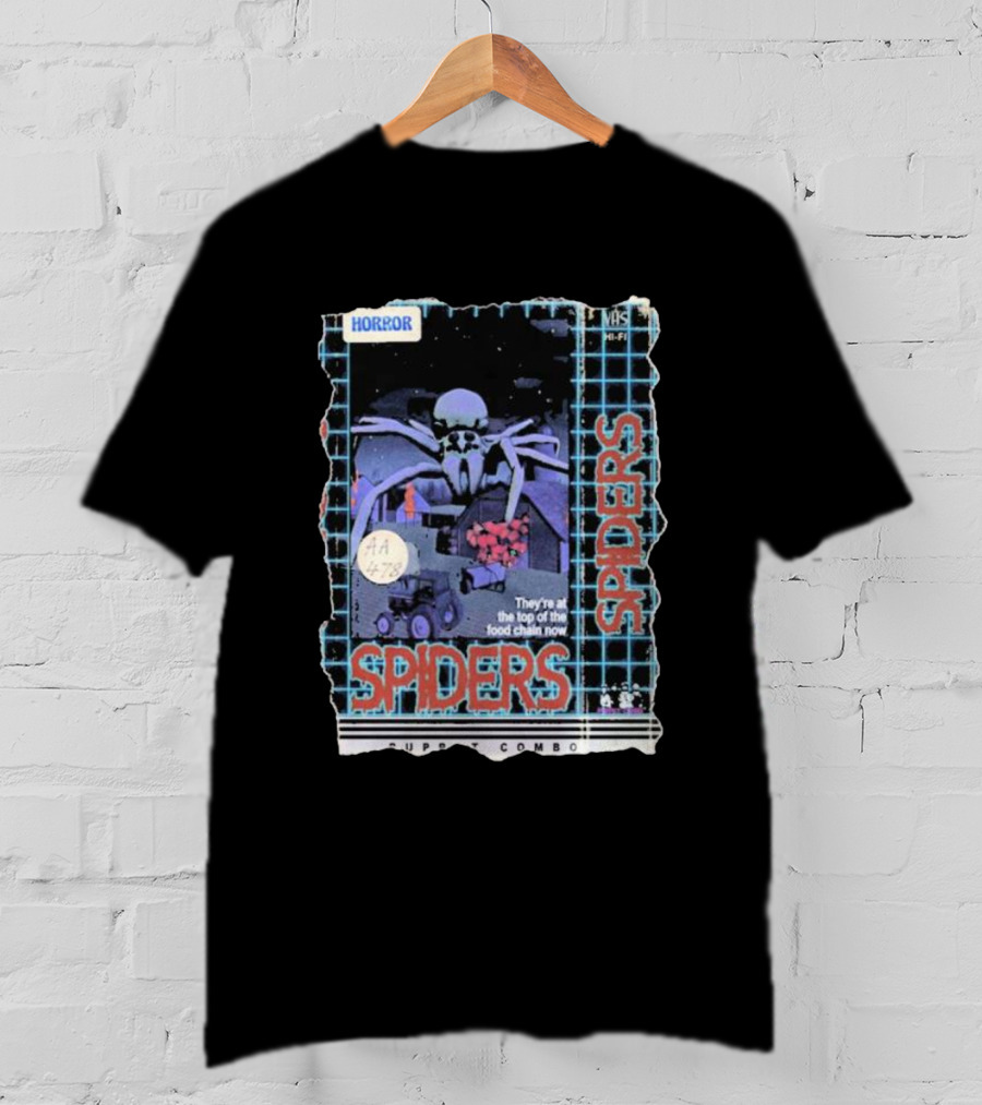 Horror VHS Spiders They’re At The Top Of The Food Chain Now Puppet Combo AA 478 T-Shirt