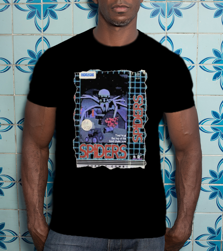 Horror VHS Spiders They’re At The Top Of The Food Chain Now Puppet Combo AA 478 T-Shirt