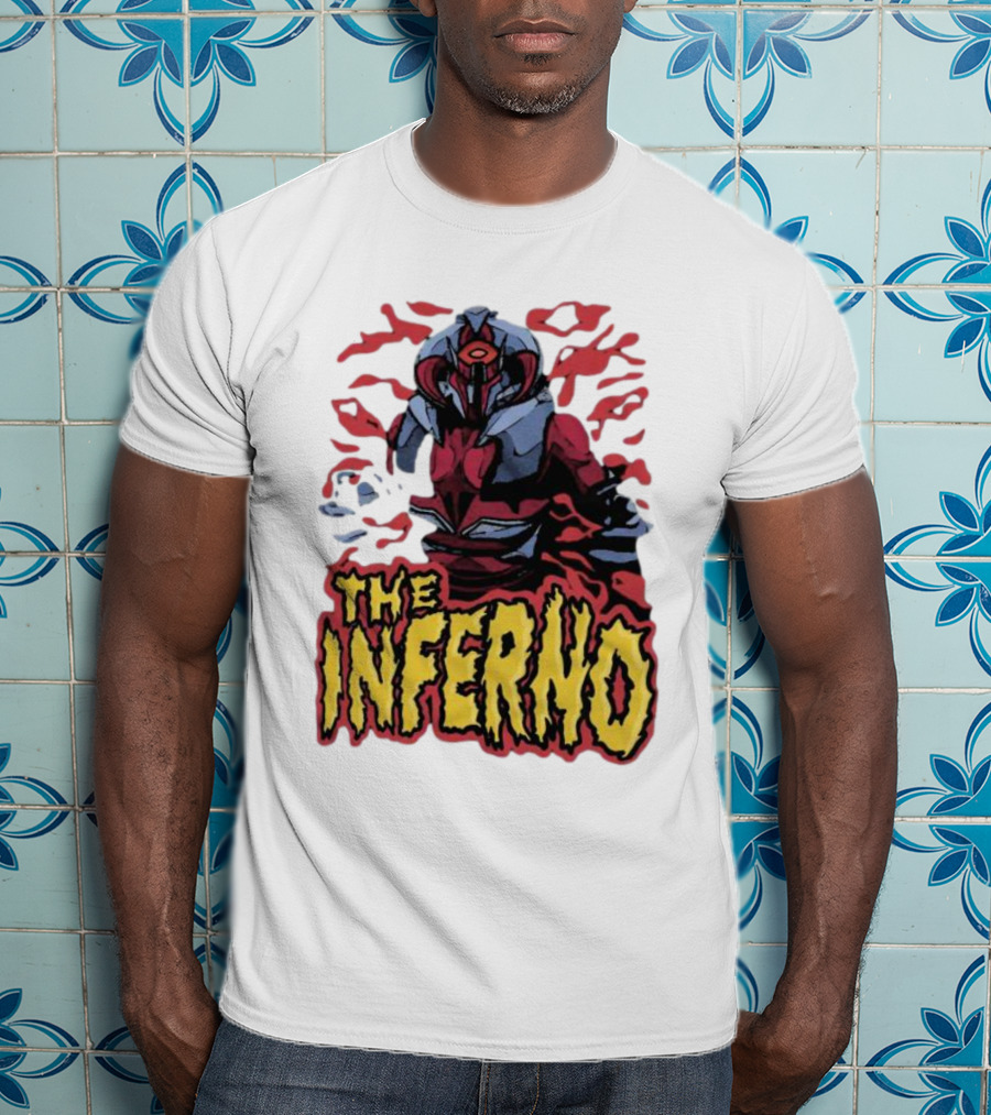 Zuk The Inferno Warrior With Fiery Background T-Shirt