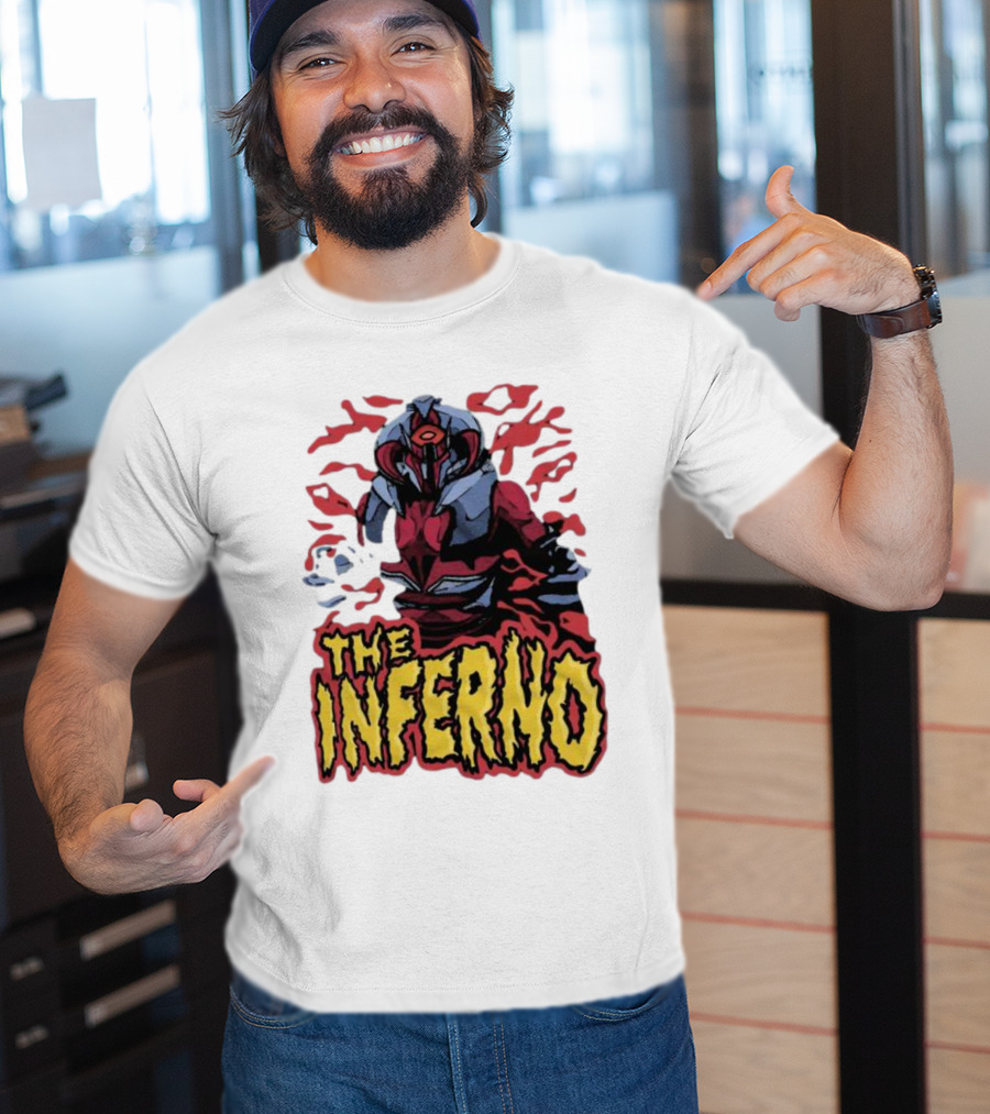 Zuk The Inferno Warrior With Fiery Background T-Shirt