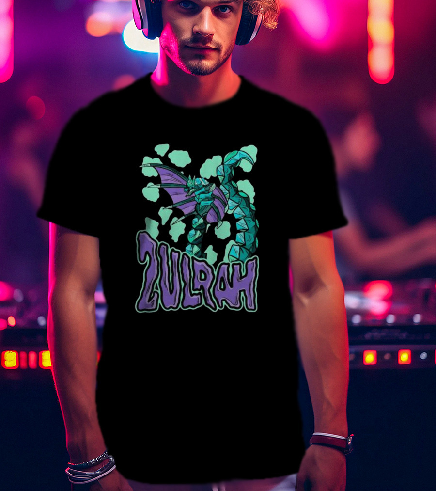 Zulrah Serpent Dragon Purple And Teal Fantasy T-Shirt