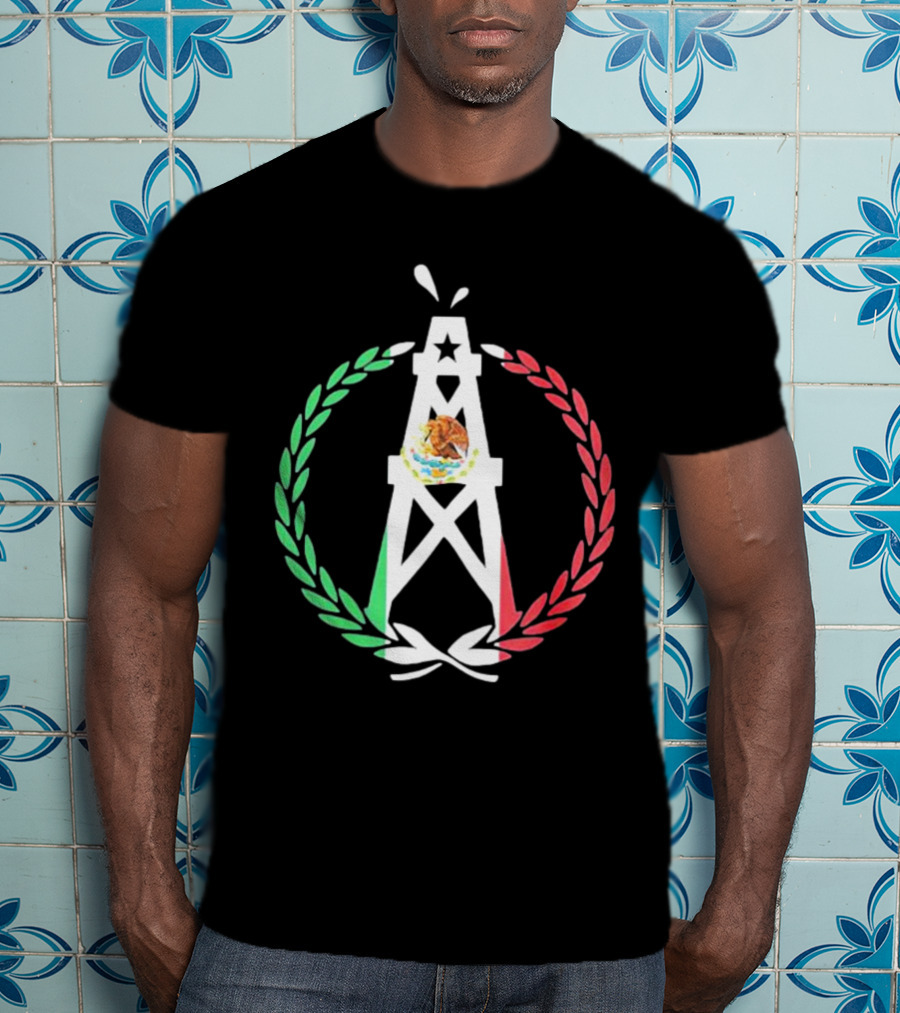 Paul Wall Mexico Flag Oil Rig Emblem T-Shirt