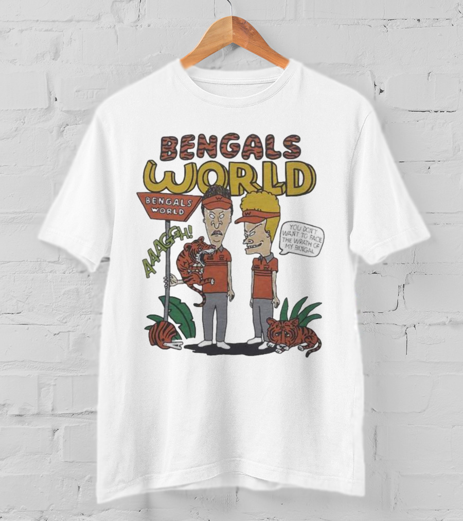 Beavis And Butthead Bengals World Aaagh You Don't Want To Face The Wrath Of My Bengal T-Shirt