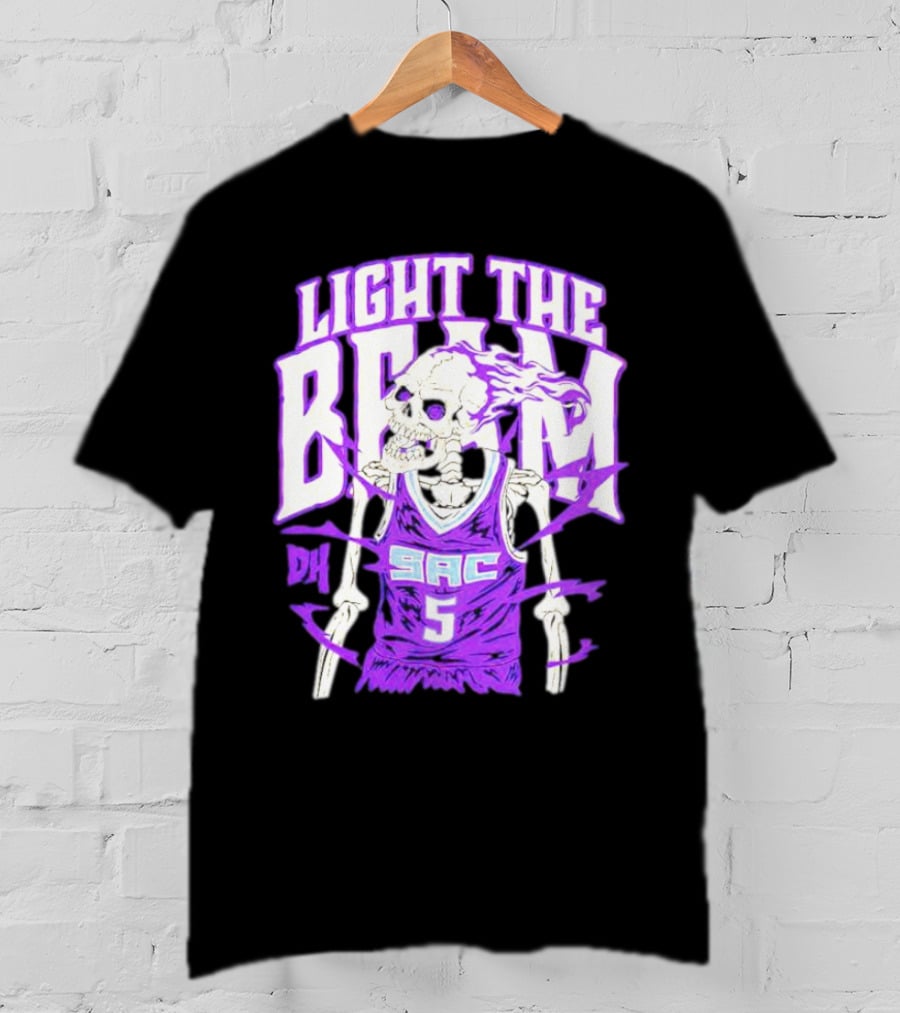 Light The Beam Skeleton SAC 5 Kings Drip Heads T-Shirt